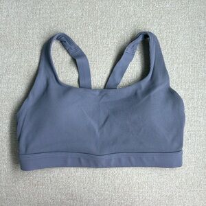 Purple/Gray Athleta Ribbed Sports Bra